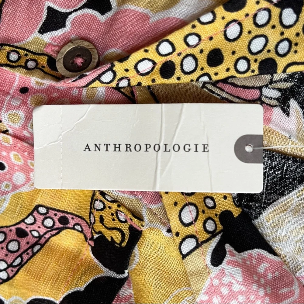 NWT Anthropologie Maeve Printed Buttondown Surf Shirt, sz XS, MSRP $98 - Picture 8 of 12